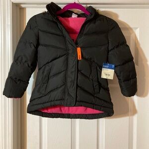 Arizona Jean Company Black and Pink Kids Puffer Jacket